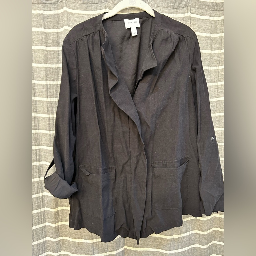 Roll Sleeve Zip Nine West Blazer